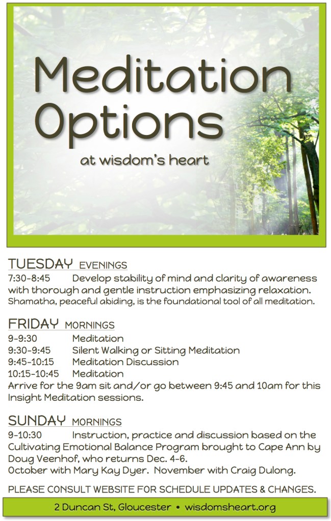 Meditation for all levels.