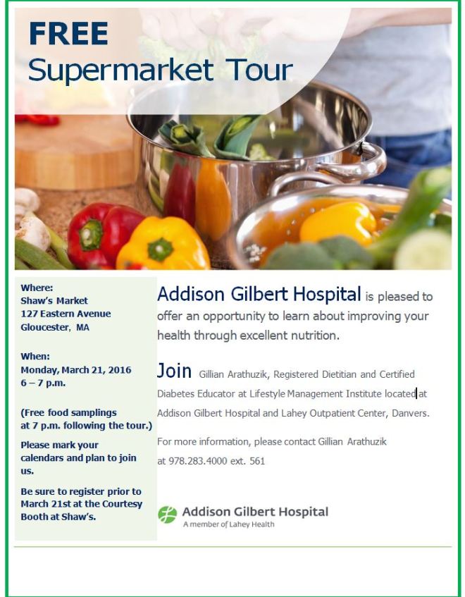 Free Supermarket Tour!! National Nutrition Month