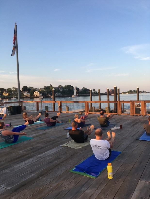 All Levels Yoga on the Gloucester Waterfront every Saturday and Sunday 8-9&nbsp;AM